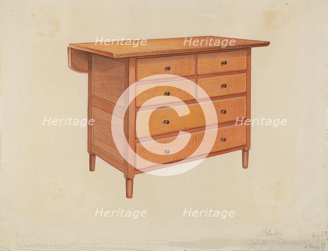 Shaker Dressmaker's Counter, c. 1936. Creator: Anne Ger.