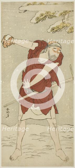 The Actor Onoe Matsusuke I as a Mendicant Monk in the Joruri "Midarezaki Hana no..., c. 1787. Creator: Katsukawa Shunko.