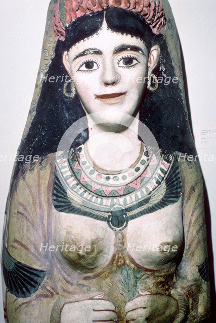 Mask of a woman, from Egypt, Roman Period, c100-c120. Artist: Unknown