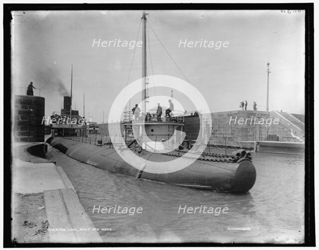 Poe Lock, Sault Ste. Marie, between 1890 and 1899. Creator: Unknown.