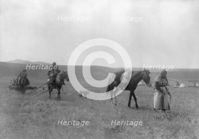 The pipe-bearer-Atsina, c1908. Creator: Edward Sheriff Curtis.
