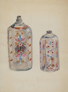 Flint Glass Bottles, c. 1936. Creator: Ella Josephine Sterling.