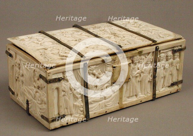 Casket with Romance Scenes, French, ca. 1320-40. Creator: Unknown.