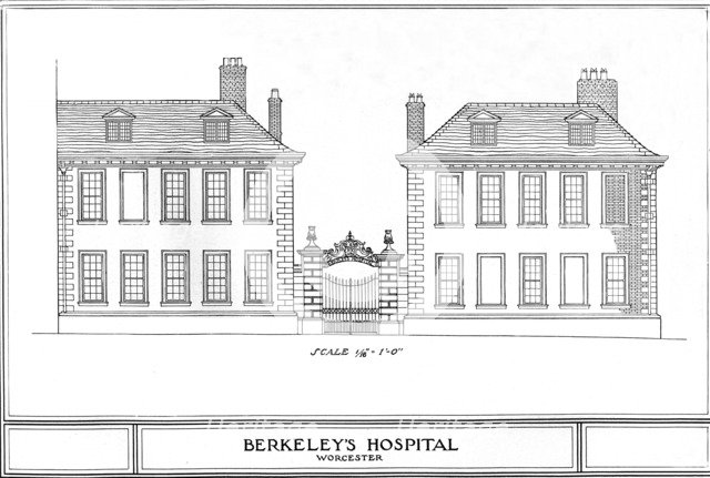 Berkeley's Hospital, Worcester, Worcestershire, 1924. Artist: Unknown.