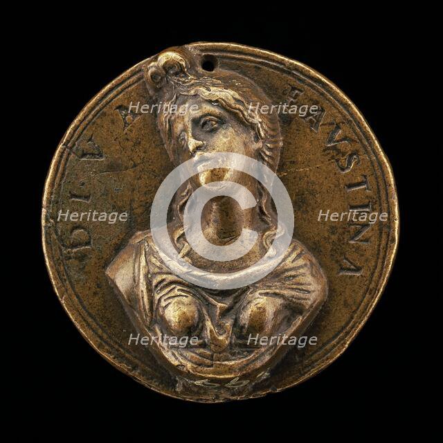 Diva Faustina [obverse], c. 1490. Creator: Moderno.