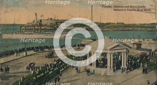 Malecon and Morro Castle, Havana, Cuba, c1920. Artist: Unknown.