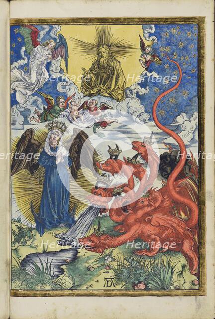 The woman clothed with the sun and the seven-headed dragon, 1511. Creator: Dürer, Albrecht (1471-1528).