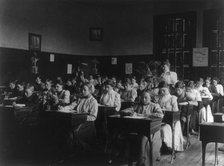 Pupils in class, 4th Division, (1899?). Creator: Frances Benjamin Johnston.