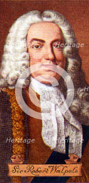 Sir Robert Walpole, taken from a series of cigarette cards, 1935. Artist: Unknown