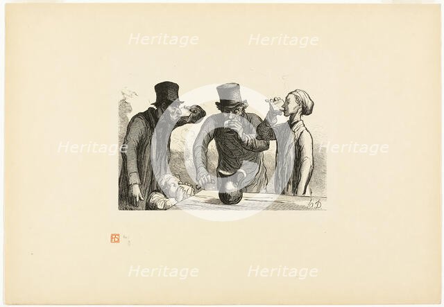 Physiology of Drinking: The Four Ages, 1862, printed 1920. Creator: Charles Maurand.