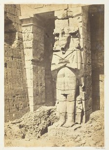 Osiride Pillars at Medinet-Haboo, c. 1857. Creator: Francis Frith.