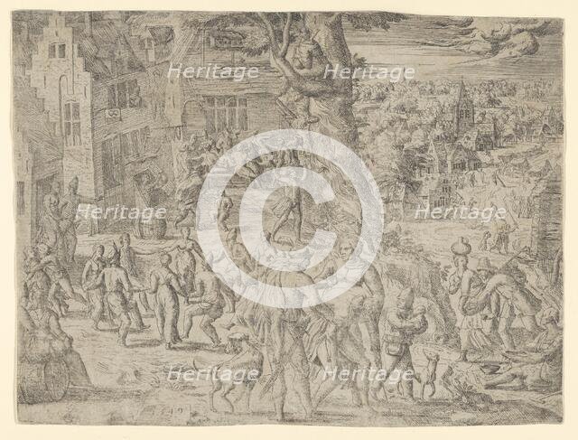 The Village Fair, 1549., 1549. Creator: Possibly by Peeter van der Borcht.