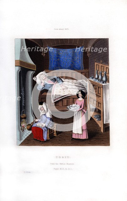 Tobit, c1470, (1843).Artist: Henry Shaw