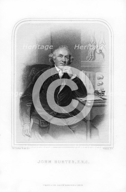 John Hunter, Scottish surgeon, 1870.Artist: Francis Holl