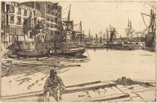 Eagle Wharf, 1859. Creator: James Abbott McNeill Whistler.