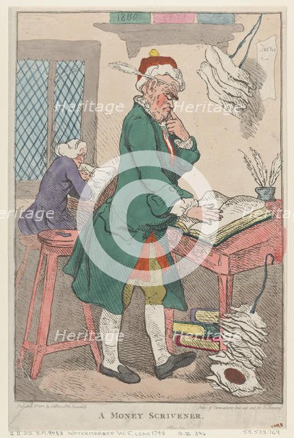 A Money Scrivener, January 1, 1801., January 1, 1801. Creator: Thomas Rowlandson.