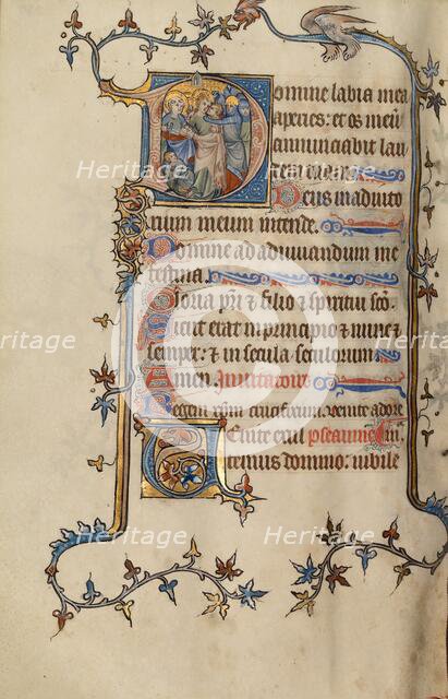Initial D: The Betrayal of Christ; Bute Psalter, text and illumination about 1330. Creator: Atelier of the Passion Master.