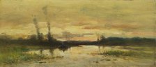Canal landscape near Hilversum, 1880-1915.  Creator: Johannes Gysbert Vogel.