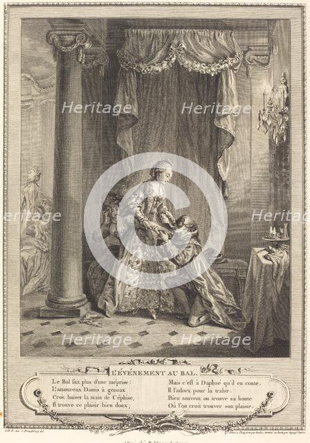 L'evenement au bal, 1775. Creators: Antoine Jean Duclos, Francois-Robert Ingouf.