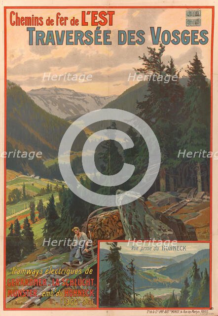Chemins de fer de l'Est. Traversée des Vosges , 1908. Creator: Daubner, Georges (1865-1926).