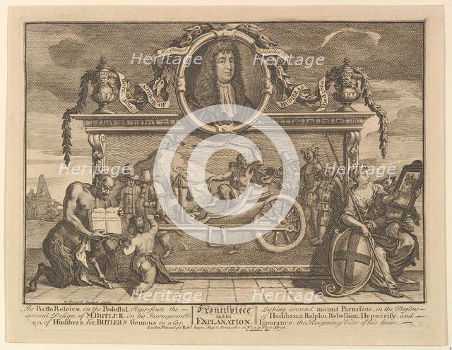 Frontispiece and Its Explanation (Twelve Large Illustrations for Samuel Butler's Hudibr..., 1725-68. Creator: William Hogarth.
