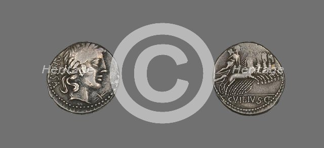 Denarius (Coin) Depicting the God Apollo, 90 BCE. Creator: Unknown.