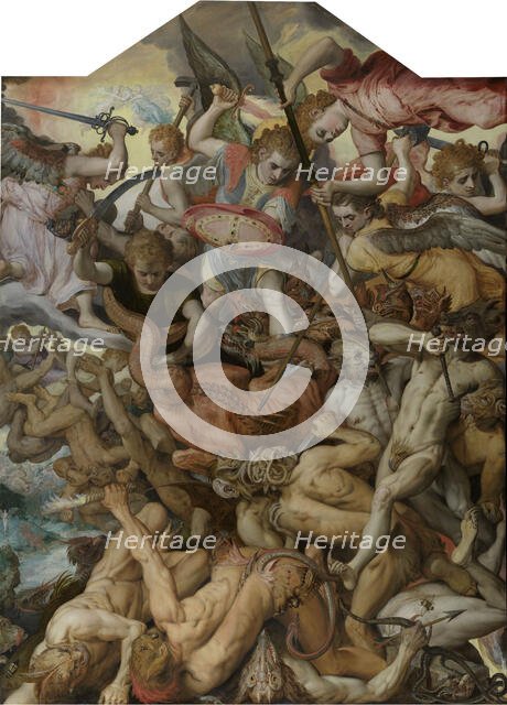 The Fall of the Rebel Angels, 1554. Creator: Floris, Frans, the Elder (1519-1570).