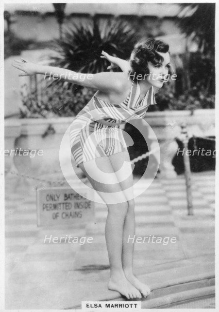 Elsa Marriott, actress, 1938. Artist: Unknown
