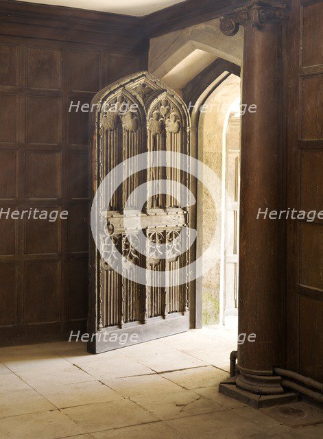 Doorway to the Great Hall, Apethorpe Palace, Northamptonshire, 2008. Artist: Historic England Staff Photographer.
