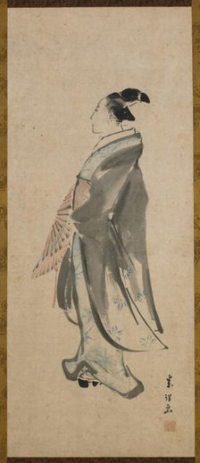 Young man, Edo period, ca. 1795-1798. Creator: Hokusai.