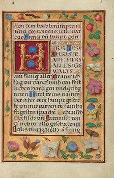 Decorated Text Page; Prayer Book of Cardinal Albrecht of Brandenburg, about 1525-1530. Creator: Unknown.