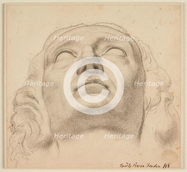 Study for the head of Milton, copied from a sculpture, 1848. Creator: Ford Madox Brown.