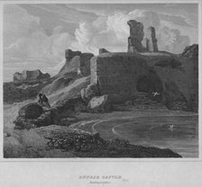 'Dunbar Castle, Haddingtonshire', 1814. Artist: John Greig.