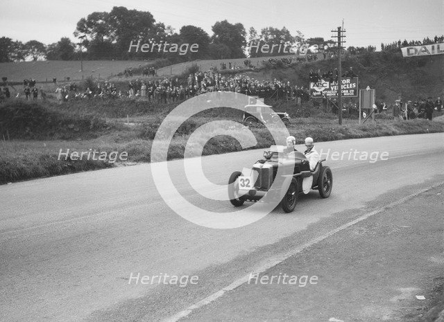 MG C type Midget of Goldie Gardner competing in the RAC TT Race, Ards Circuit, Belfast, 1932. Artist: Bill Brunell.