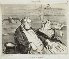 Dans une salle de spectacle, 1854. Creator: Honore Daumier.