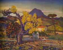 'Pear Tree in Blossom', 1913 (1932). Artist: Derwent Lees.