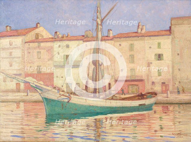 A ship in St. Tropez, 1930. Creator: Werner von Hausen.