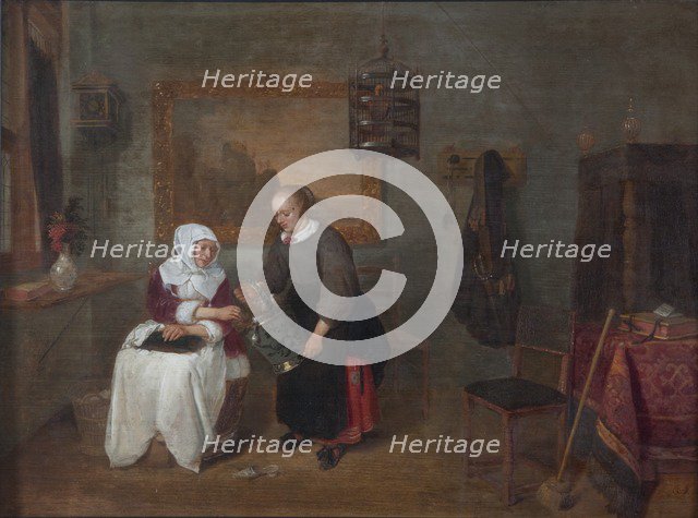 'A Dutch interior', 1640-1658. Artist: Gerritsz Quiringh van Brekelenkam