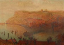 Whitby Abbey in the evening. Creator: Hunt, Alfred William (1830-1896).