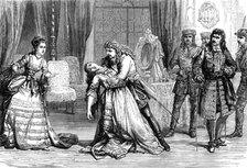 Scene from the new play, "Clancarty," at the Olympic Theatre, 1874. Creator: Unknown.