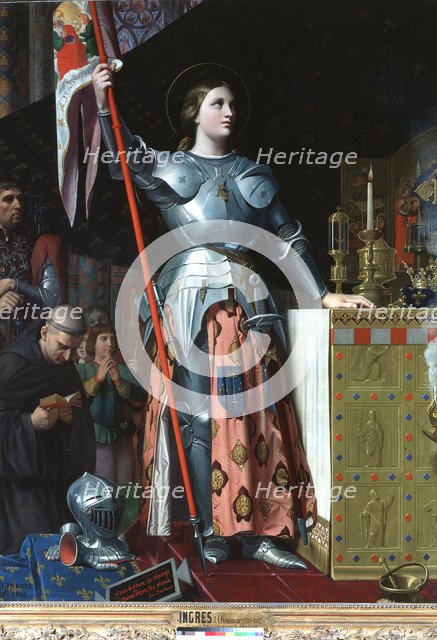 'Joan of Arc at the Coronation of Charles VII in the Cathedral at Reims', 1429, (c1800-1867). Artist: Jean-Auguste-Dominique Ingres