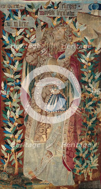 Moses (fragment) from The Transfiguration of Christ, Flanders, 1460/70. Creator: Unknown.