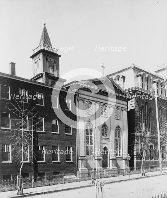 Part of exterior view of Georgetown Visitation Preparatory School, Washington, D.C., c1890 - 1910. Creator: Frances Benjamin Johnston.