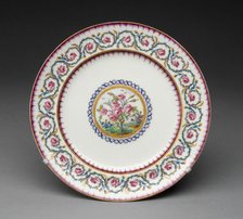 Sample Plate, Sèvres, 1790. Creators: Sèvres Porcelain Manufactory, Charles-Nicolas Buteux.