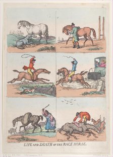 Life and Death of the Race Horse, [September 25, 1811], reprint., [September 25, 1811], reprint. Creator: Thomas Rowlandson.