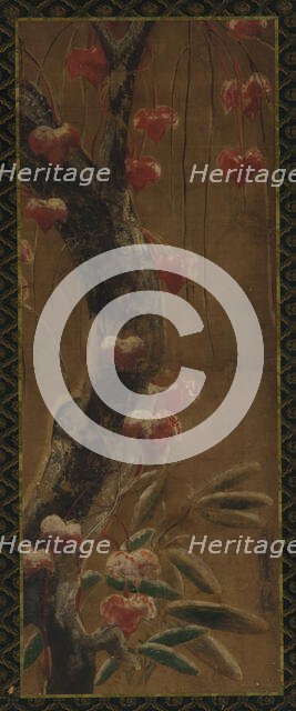 Tree, autumn vine and snow, Edo period, 1615-1868. Creator: Unknown.