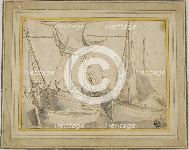 Three Boats, 1630/93. Creator: Willem van de Velde I.