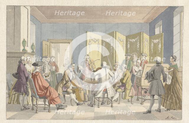 Interior with musicians, 1723-1760. Creator: Nicolaas Aartman.