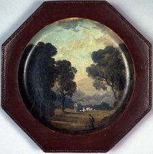 Paysage peint sur une assiette, c1794. Creator: Hubert Robert.