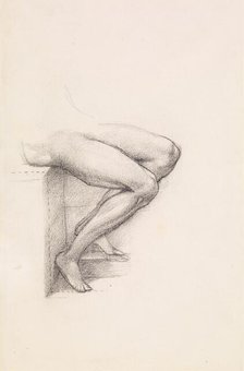 King Cophetua and the Beggar Maid - Study of King Cophetua's Legs, 1882-84. Creator: Sir Edward Coley Burne-Jones.